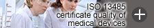 ISO 13485 certificate quality of medical devices